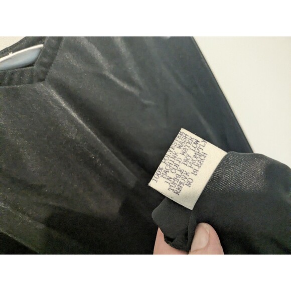 Johnny Was Slip Dress Women M Black Maxi Sleeveless Tank Cocktail Long USA - Picture 8 of 8